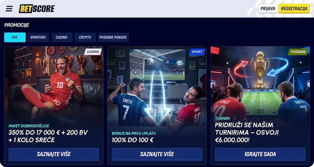 betscore casino bonus svi